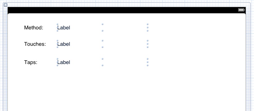 The user interface of an example iOS 5 iPad mutlitouch application