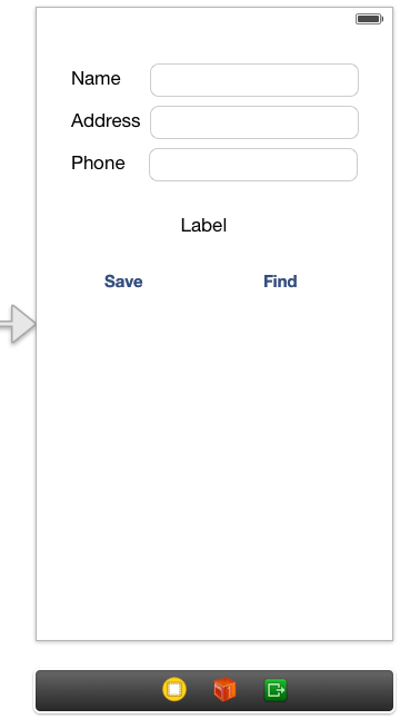 The user interface for an iOS 7 Core Data example app