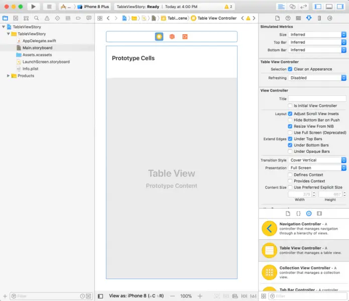 File:Ios 11 table view controller added.png
