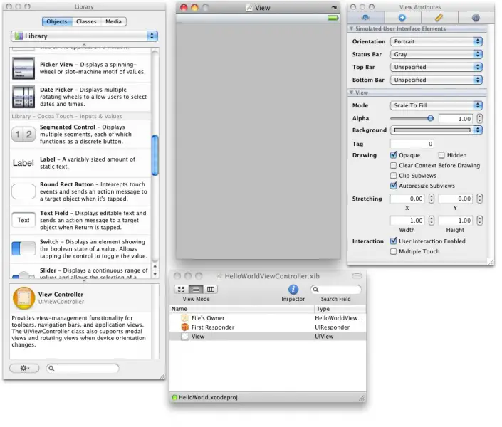 File:Ios4 xcode interface builder helloworld.jpg