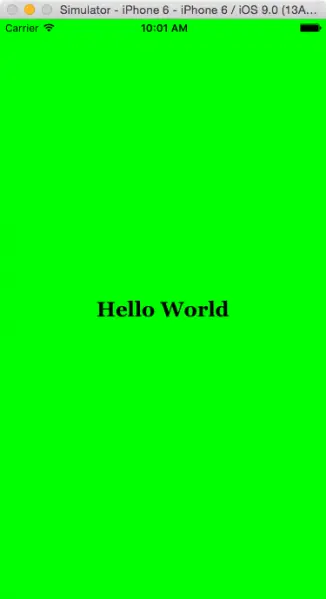 File:Xcode 7 ios 9 hello world running.png